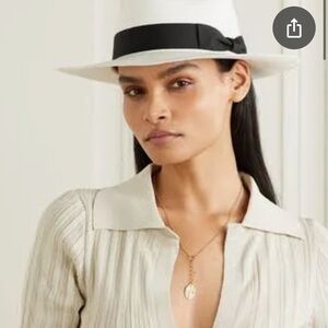Sensi Studio Cream summer Hat with Black Grosgrain band